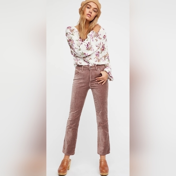 NWT Free People Velvet Crop Flare, Size 29 - Picture 1 of 16